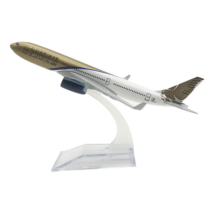 1:400 Scale 16cm GULF A330 Airplane Model W/ Base Alloy Aircraft Plane Souvenir