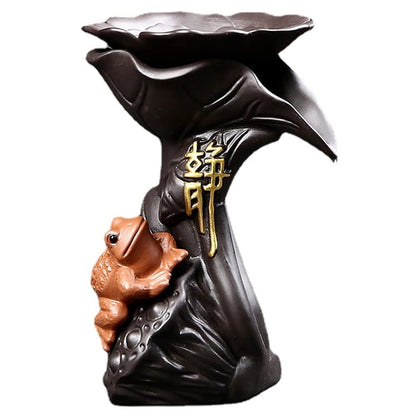 12cm Creative Purple Sand Golden Toad Tea Filter Kung Fu Tea Set Strainer