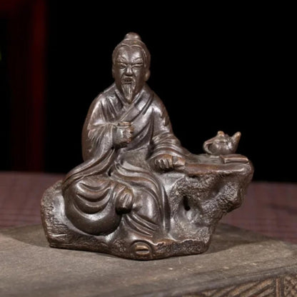 Tea Table Handmade Purple Clay Tea Pet 13cm Chinese Kung Fu Tea Set Sculpture