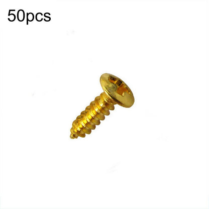 50Pcs Gold Electric Guitar Bass Pickguard Screws For Fender Strat/Tele A