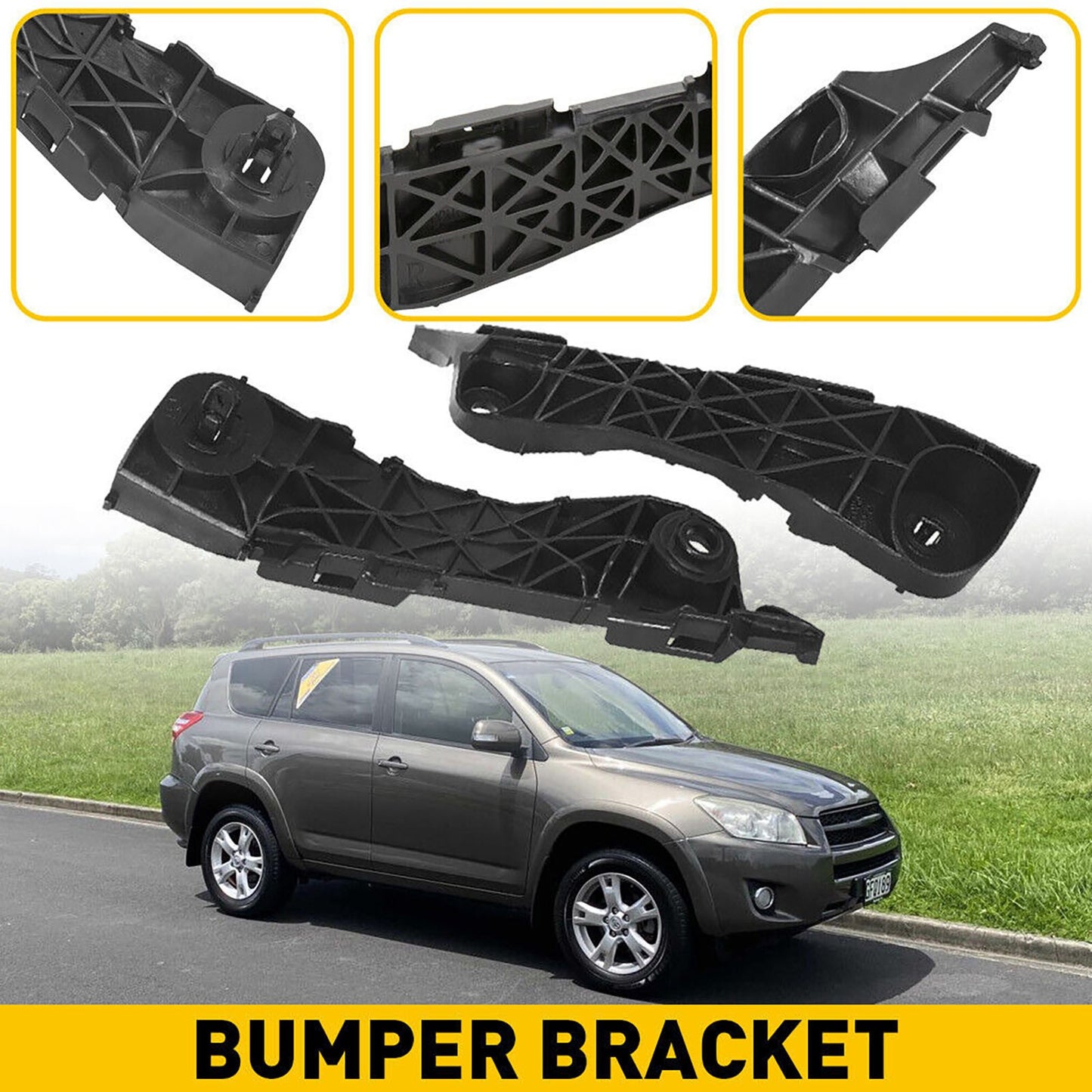 Front LH & RH Bumper Brackets Retainers 2006-2012 For Toyota Rav4 Replacement