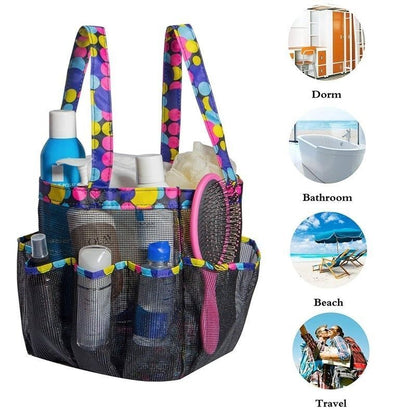 Mesh Shower Tote Hanging Bath Toiletry Organizer Bag Storage Pockets Oxford 1 PC