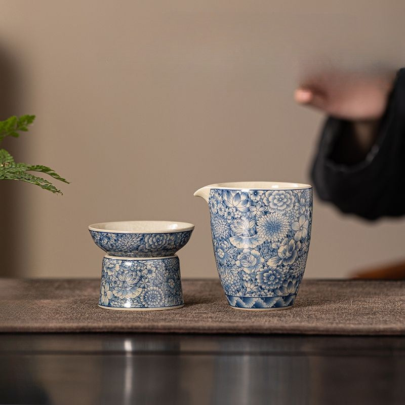 Ru Kiln Ceramic Fair Cup Filter Set Tea Leak Kung Fu Tea Set Accessories
