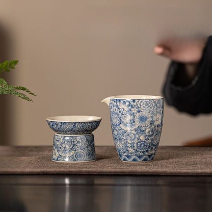 Ru Kiln Ceramic Fair Cup Filter Set Tea Leak Kung Fu Tea Set Accessories