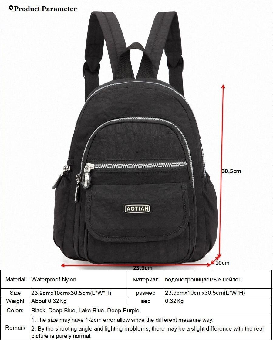 Nylon Backpacks Lightweight Strong Small Cycling Hiking Camping Travel Outdoors