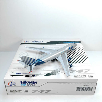 1:400 JC Wings Silkway west airlines BOEING B747-400F Airplane Diecast Model