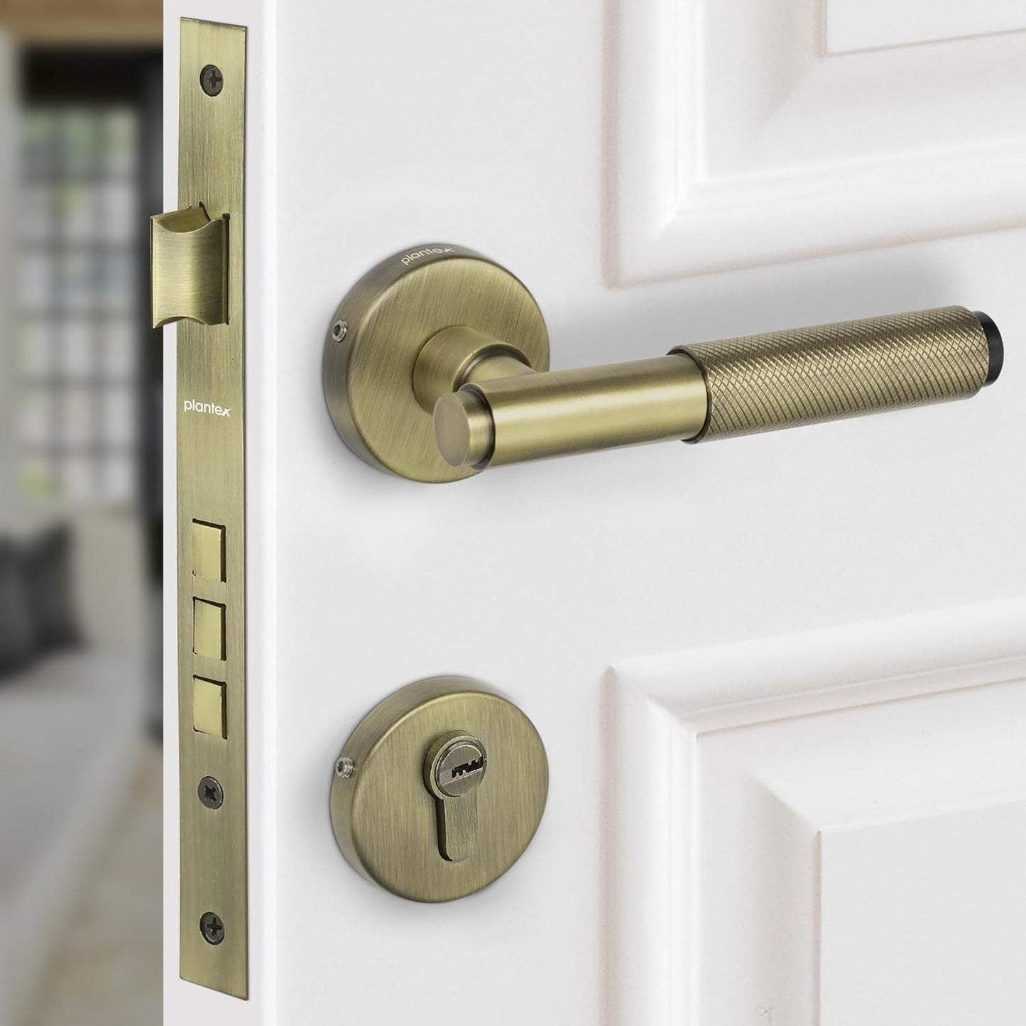 Heavy Duty Mortise Main Door Lock Set For Home Office With 3 Brass Keys