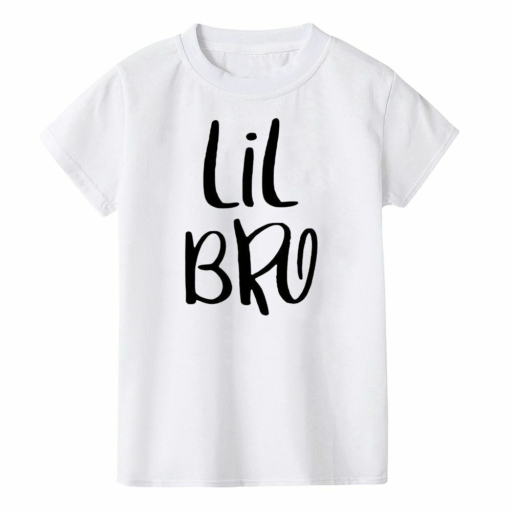 T-Shirt Big Brother Little Sibling Short Sleeve Tees Clothes Kids Baby Boys Tops