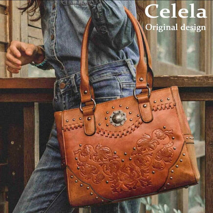 Women Tote Bag Large Concealed Carry Purse Top Handle Shoulder Handbag Bag