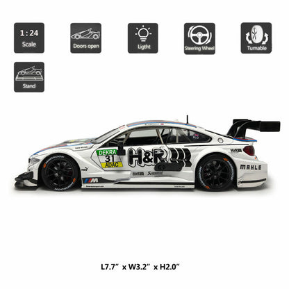 1/24 Scale BMW M4 DTM Diecast Model Car Toy Vehicle Boys Toys for Kids Gifts