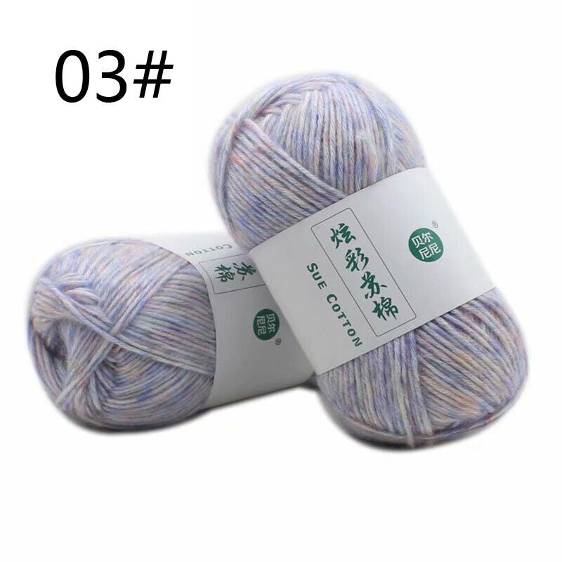 Hot Sale 100g Colourful Cotton Hand Skeins Soft Yarn Weave Crochet Knitting Yarn