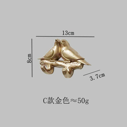 4Pcs/Set Birds Resin Hooks Wall Decor Bedroom Door Seamless Coat Frame Organizer