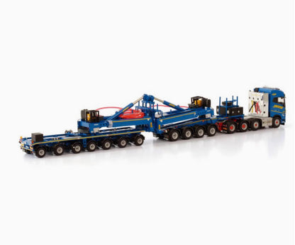 1:50 WSI FH5 8X4 Dolly Wind Power Trailer HAVATOR Machine Truck Diecast Model