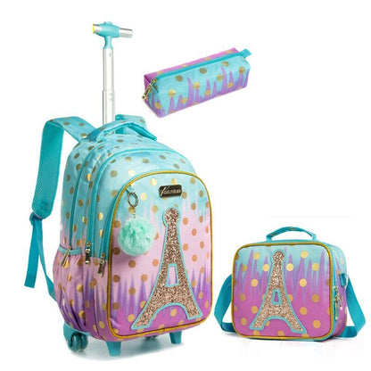Children school Backpack Bag School Backpack Schoo Bag Wheels Kids Travel Bags