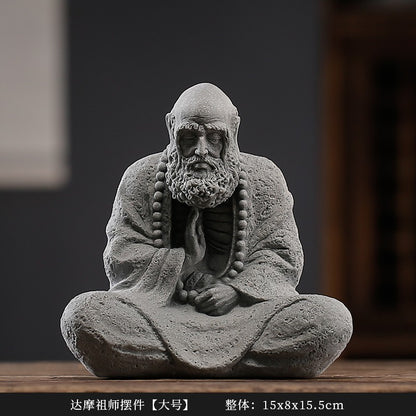 1pc Zen Inspired Bodhidharma Tea Pet Decoration Tea Table Desktop Decoration