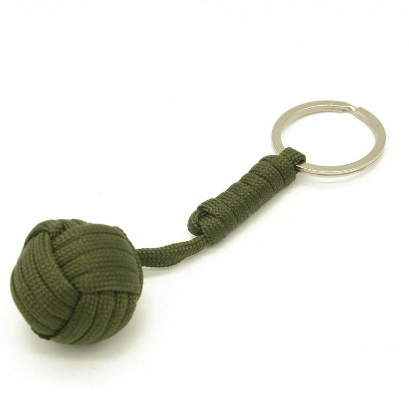 Key Chain Ball Protection Black Emergency Paracord Self Defense Lanyard Survival
