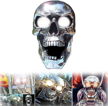 8" New Skull Headlight The Headlight Universal Handmade LED Skull Lamp Decor