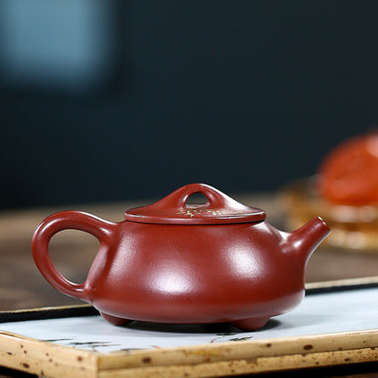 China Yixing Zisha Pottery Clovershrub Clay Handmade 200cc Bamboo Pattern Teapot