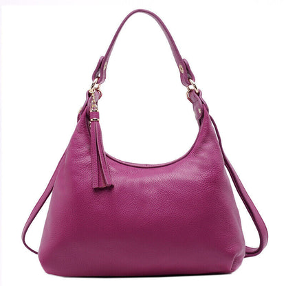 100% Genuine Leather Women's Classic Handbag Crossbody Shoulder Bag Satchel Tote