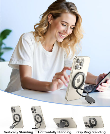 【Upgraded】 Ultra-Thin Magnetic Phone Grip for Magsafe Ring Holder, Removable Gym