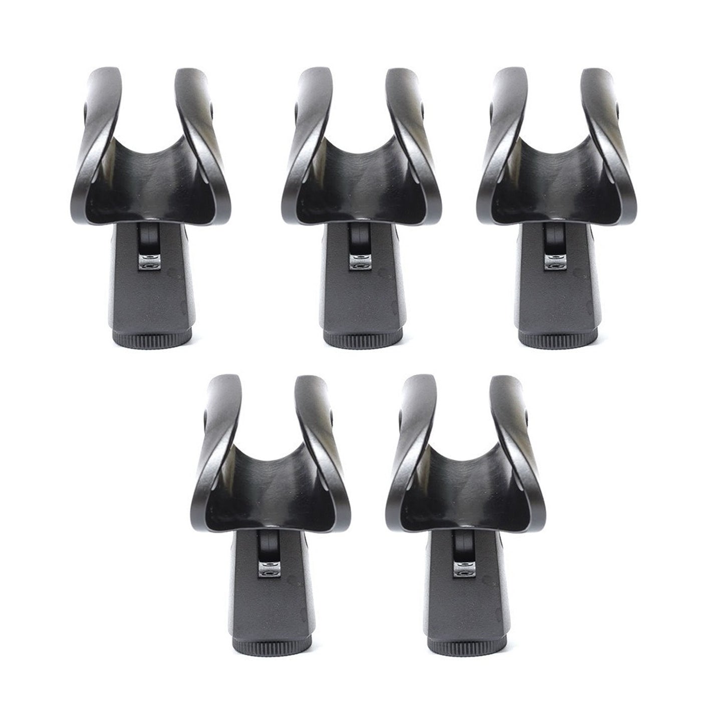 5PCS Universal Microphone Clips Clamp Holder Kit For Wired / Wireless Mic Stand