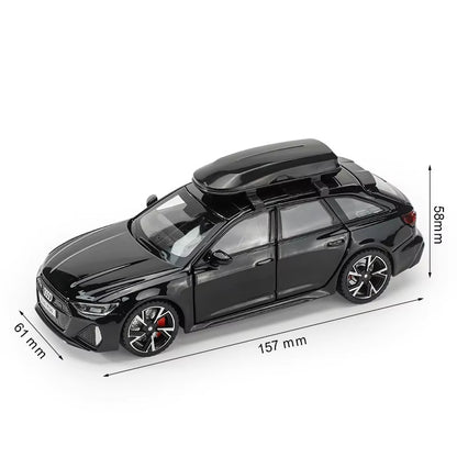 1/32 Audi RS6 Miniature Diecast Toy Car Model Sound & Light Doors Openable Educa