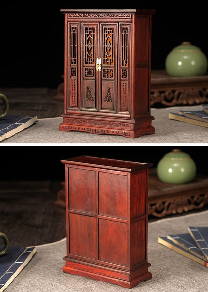 Natural Rosewood Buddha Statue Shrine Altar God House Figure Protect Display