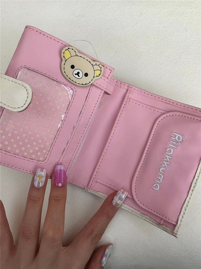 Cute Wallet Purse Synthetic Leather Card Holder Short Money Bag Clips 11*10*3 CM