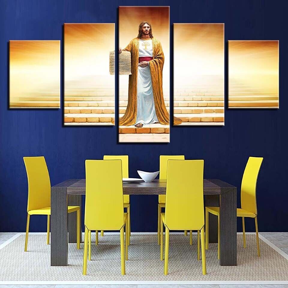 Jesus Christ Portrait Canvas Prints Painting Wall Art Home Decor Picture 5PCS