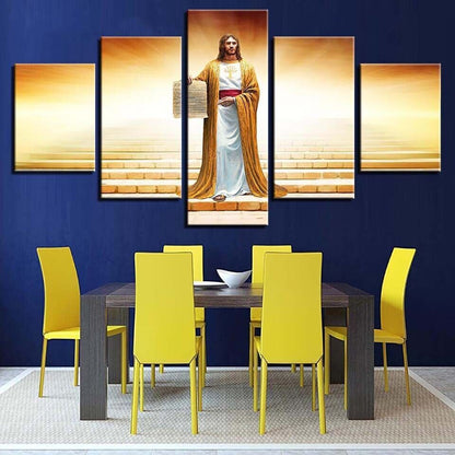 Jesus Christ Portrait Canvas Prints Painting Wall Art Home Decor Picture 5PCS