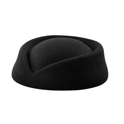 Women Wool Felt Beret Hat Teardrop Fancy Stewardess Air Hostesses Dress Hat