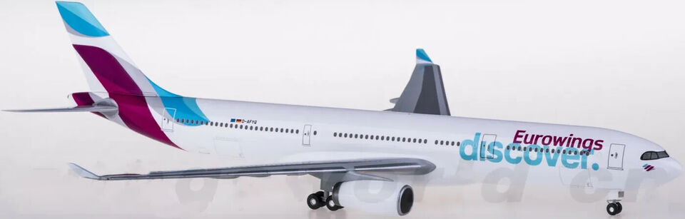 1:200 32CM Hogan Eurowings AIRBUS A330-300 Aircraft ABS Plastic Airplane Model