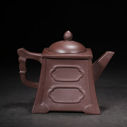 l-0Chinese Yixing Zisha Clay Handmade Exquisite Teapot （宫壶 底款：顾景舟）