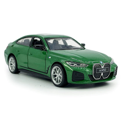 1/34 BMW i4 M50 EV Model Car Diecast Toy Vehicle Toys for Boys Kids Gifts Green