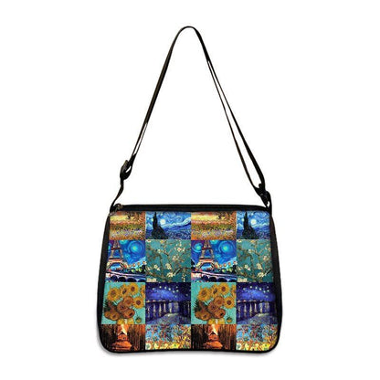 Famous Paintings Handbag Women Shoulder Bags Shopping Bag Canvas Pouch Zipper