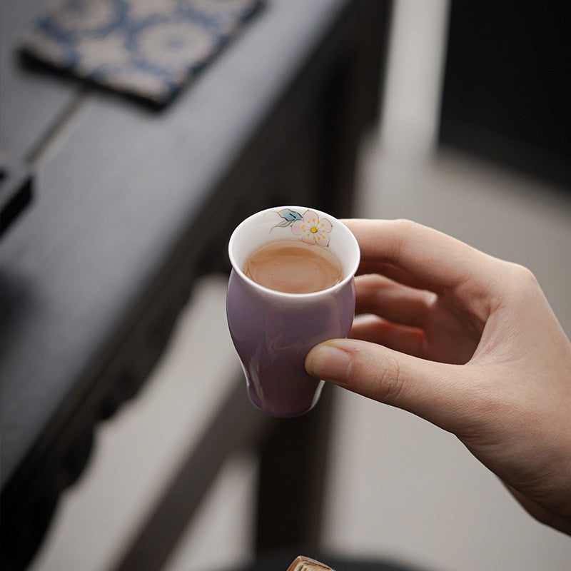 50ml Chinese Ceramic Handpainted Tea Tasting Cup Master Cup Kung Fu Teaware
