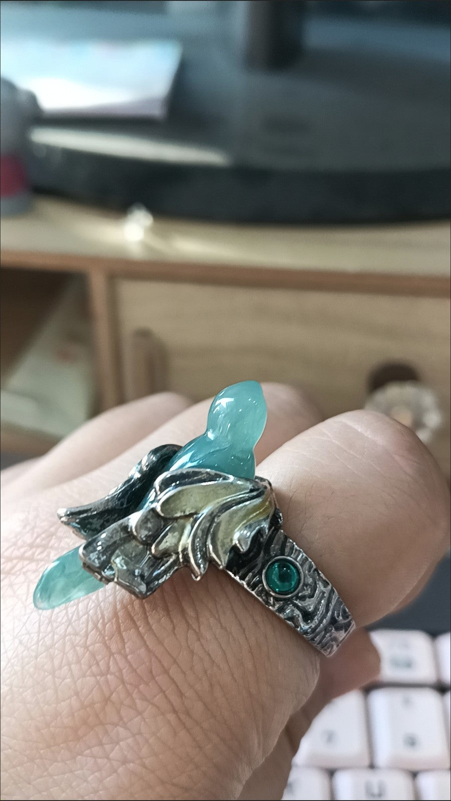 Flying Bird Open Ring Retro Chinese Style Adjustable Finger Ring