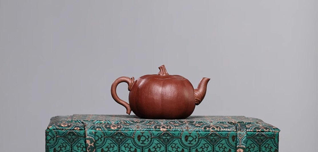 120cc chinese Yixing Handmade Zisha teapot Duan ni Pumpkin Gongfu Tea Pot