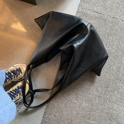 Patchwork Shoulder Bags Soft Leather Handbags Large Hobo Tote Purse 66*1*30 CM