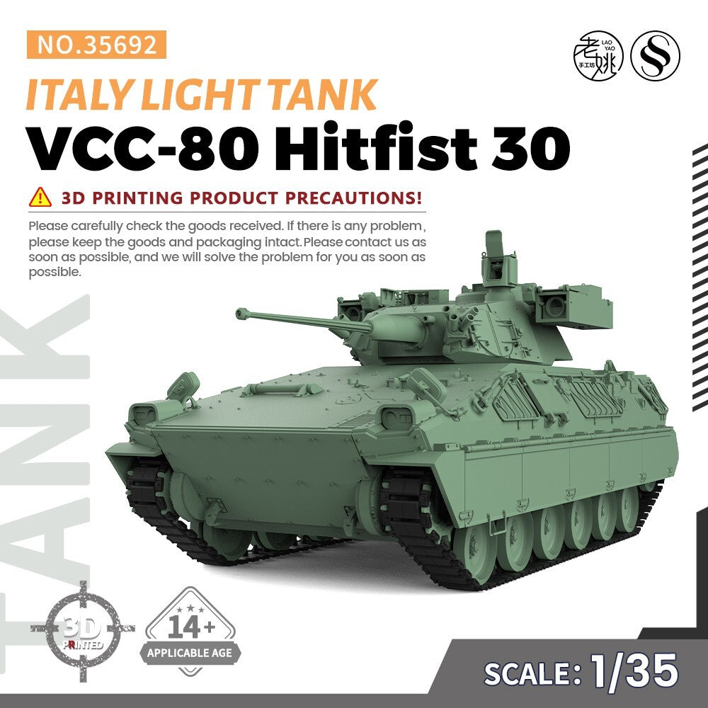 SSMODEL SS35692 1/35 Military Model Kit Italy VCC-80 Hitfist 30 Light Tank