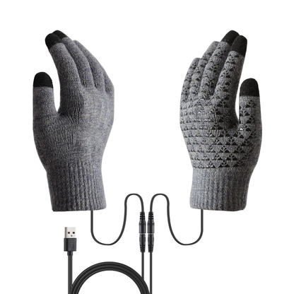 Heated Gloves Electric Rechargeable Battery Hand Warm Windproof Thermal Winter