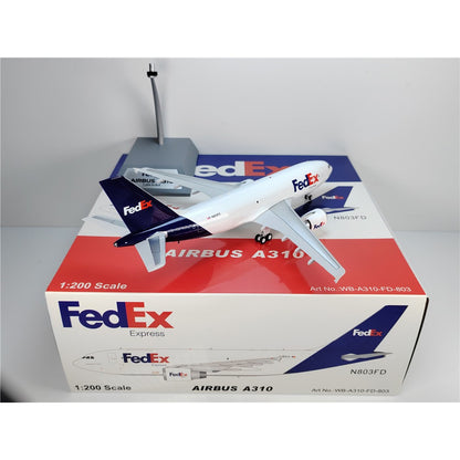 1:200 InFlight FedEx Airbus A310 N803FD Passenger Airplane Diecast Plane Model