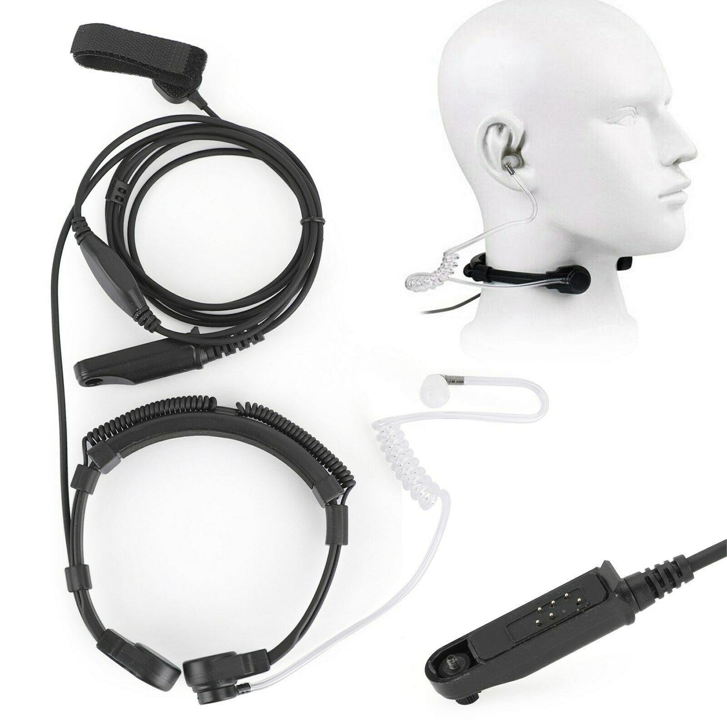 Acoustic Tube Throat Vibration Mic Headset For Baofeng UV-9R Plus BF-9700 GT-3WP