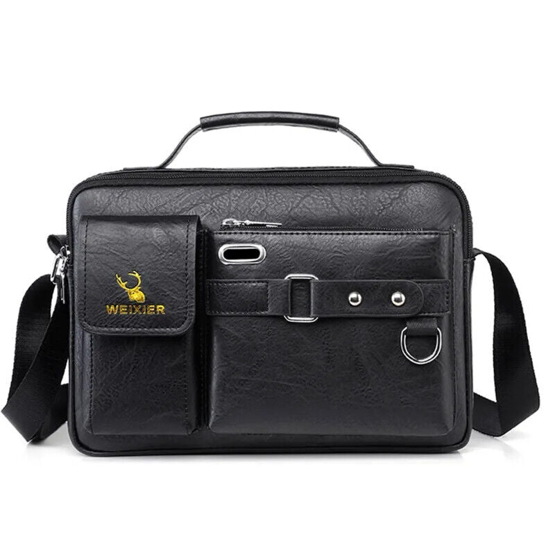 Men's Shoulder PU Leather Handbag Business Travel Man Crossbody Men Bag