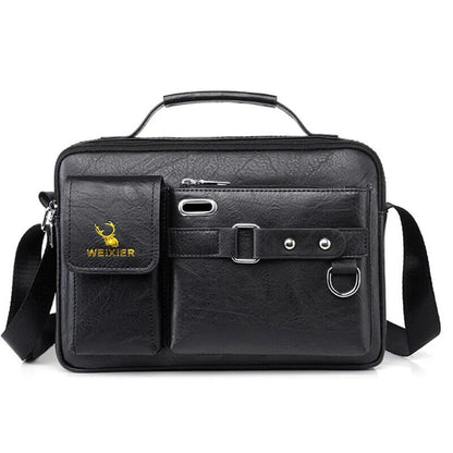 Men's Shoulder PU Leather Handbag Business Travel Man Crossbody Men Bag