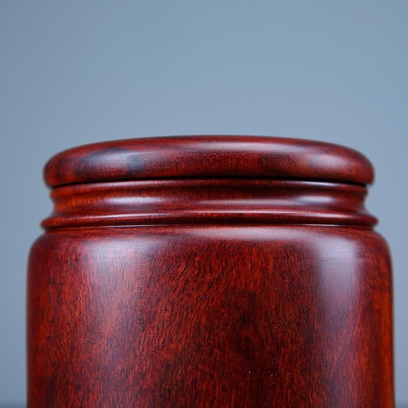 Red Sandalwood Tea Caddy Solid Pterocarpus Santalinus Chinese Sealed Tea Jar