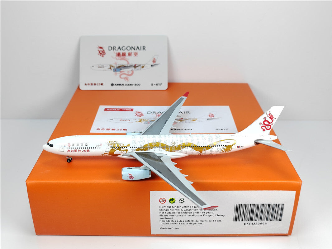 1:400 JC Wings DRAGONAIR AIRBUS A330-300 Passenger Airplane Diecast Model