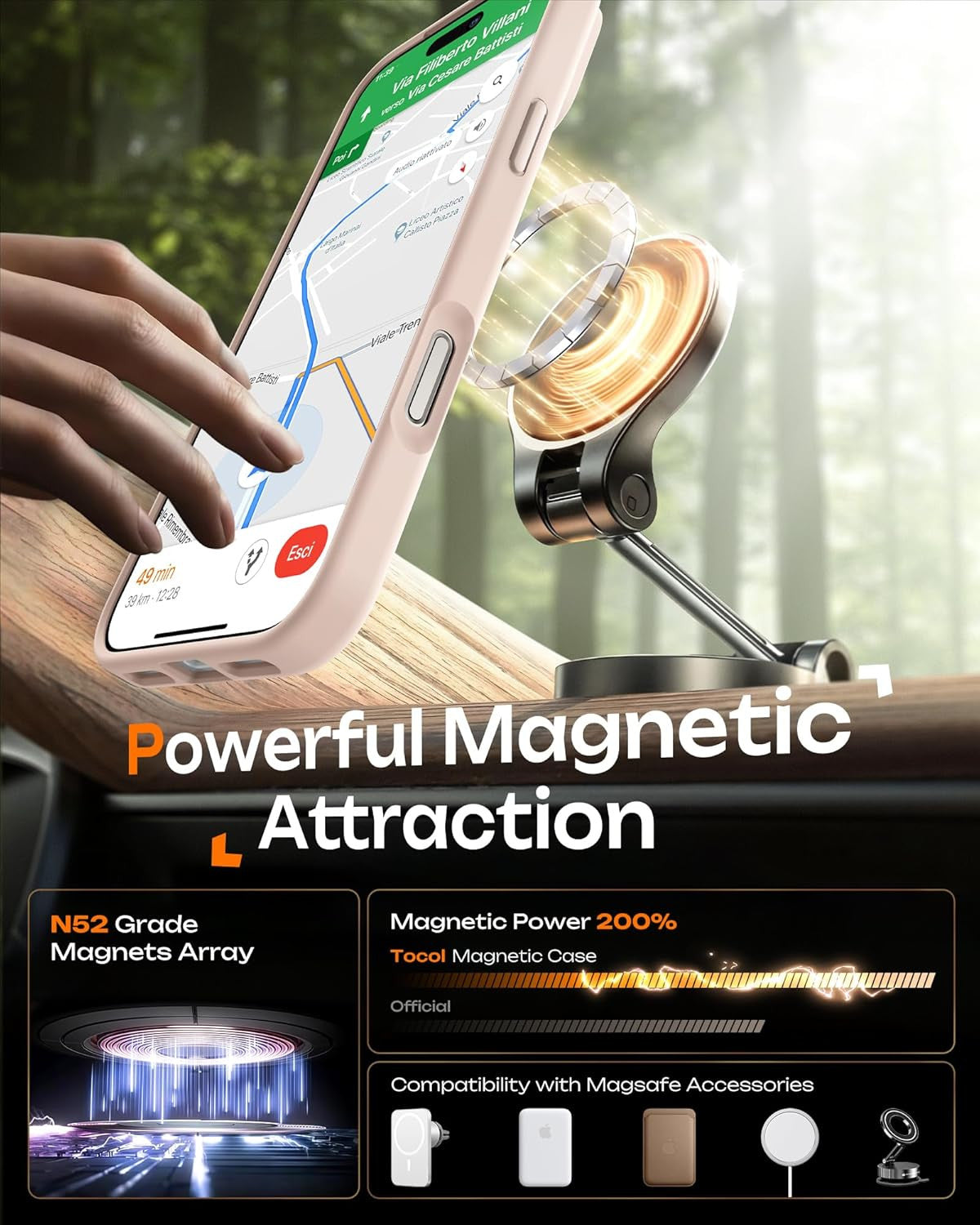for Phone 17 Pro Case, Full Camera Protection, Built-In Magnetic Ring, Compatibl