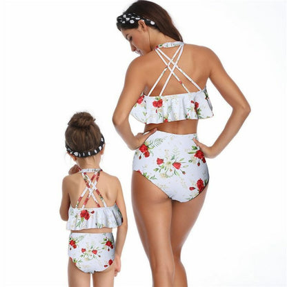 Matching Outfits Swimwear Daughter Printed Swimsuit Bikini Bathing Suit Design