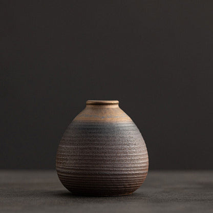 Creative Handmade Antique Ceramic Vases Zen Chinese Retro Tea Table Vase Decor